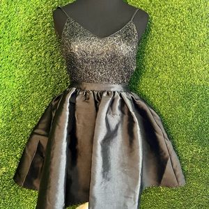👚ICY fashion black sparkly dress